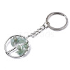 Natural Green Aventurine Chips Chakra Keychain G-N0326-003F-2