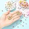 30Pcs 6 Colors Light Gold Tone Alloy Enamel Beads ENAM-YW0008-31-5