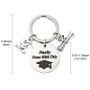 Flat Round Alloy Keychain KEYC-YW00090-01-3