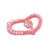 Beaded Heart Charms PALLOY-MZ00439-01-3