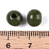 Spray Painted Round Natural Schima Wood Beads WOOD-A018-8mm-14-3