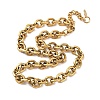 Ion Plating(IP) 304 Stainless Steel Rolo Chain Necklace NJEW-D045-01G-1