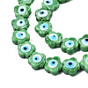 Handmade Evil Eye Lampwork Beads Strands LAMP-N029-008D-3