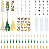 DIY Acrylic Blank Rectangle with Polyester Tassel Bookmark Making Kits DIY-YW0010-86A-2