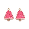 Christmas Theme Rack Plating Alloy Enamel Pendants ENAM-T021-17KCG-1