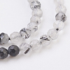 Natural Black Rutilated Quartz Beads Strands G-F568-132-3mm-3