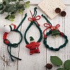 Crafans 3Pcs 3 Style Christmas Theme Cotton Weave Pendant Decorations Sets HJEW-CF0001-12-11