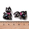 Transparent Resin Bowknot Kitten Decoden Cabochons RESI-M045-07C-3