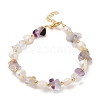 Natural Gemstone Chip Beaded Bracelets BJEW-F478-02E-1