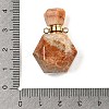 Natural Fossil Coral Perfume Bottle Pendants G-P554-G03-3