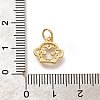 Rack Plating Brass Micro Pave Cubic Zirconia Pendants KK-H508-28G-10-3