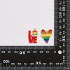 42Pcs Rainbow Flag Charm Pendant Enamel Flag Heart Love Balloon Charm Alloy Enamel Pendant for Jewelry Necklace Earring Making Crafts JX596A-8