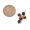 Natural Tiger Eye Pendants PALLOY-JF02886-02-2