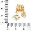 Brass Micro Pave Cubic Zirconia European Dangle Charms CU-CBA2C2D-17G-01-3