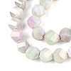 Anti-Tarnish Electroplate Glass Beads Strands GLAA-T025-8mm-14F-3