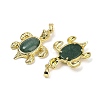 Natural Green Aventurine & Brass Pendants KK-F887-01G-20-2