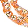 Electroplate Baking Paint Transparent Glass Beads Strands GL-CBA17FF-01B-3