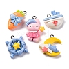 Cartoon Opaque Resin Pendants CRES-M038-11-1