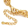 Brass Charm Bracelets for Women BJEW-U008-07G-3