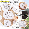 60 Patterns Non-woven Fabrics Water-soluble Embroidery Aid Drawing Sketch DIY-TAC0100-013-12