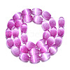 Dyed Natural Selenite Beads Strands G-T138-233F-2