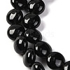 Natural Black Stone Beads Strands G-T047-A17-01-4