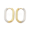 Two Tone PVD Vacuum Plating 304 Stainless Steel Hoop Earrings for Women EJEW-C120-05GP-1