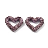 Heart Shape Polymer Clay Rhinestone Beads CLAY-NH0001-09A-05-1