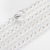 Iron Rolo Chains Necklace Making X-MAK-R015-45cm-S-1