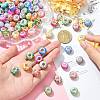 100Pcs 10 Colors Opaque Resin European Beads RPDL-CJ0001-07-4