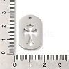 304 Stainless Steel with Rhinestone Pendants STAS-G317-01P-3