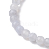 6mm Natural Blue Lace Agate Round Beaded Stretch Bracelets BJEW-JB10855-02-3