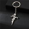 Zinc Alloy Cross Pendant Keychain PW-WG9FFC8-01-1