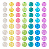 420Pcs 14 Style Transparent Spray Painted Crackle Glass Beads Strands CCG-TA0002-04-11