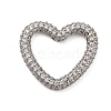 Rack Plating Brass Micro Pave Clear Cubic Zirconia Linking Rings KK-Z070-12P-02-1