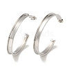 Rack Plating Iron Stud Half Hoop Earrings EJEW-M254-01P-1