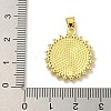 Virgin Mary Theme Rack Plating Brass Micro Pave Cubic Zirconia Pendants KK-C074-23G-03-3