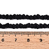 Frosted Opaque Glass Beads Strands GLAA-N017-4mm-01-4