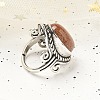 Synthetic Goldstone Adjustable Rings RJEW-I108-01AS-07-3