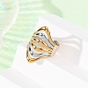 304 Stainless Steel Open Cuff Rings for Women RJEW-K321-01B-3