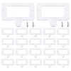 25Pcs Rectangle Zinc Alloy Label Frame Card Holder AJEW-FH0008-75A-1