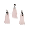 Natural Rose Quartz Faceted Pendants G-F774-02D-1