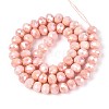 Anti-Tarnish Electroplate Rondelle Glass Beads Strands EGLA-T021-8mm-17-10-3