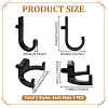 6Pcs 2 Styles ABS Plastic Shed Tool Hook AJEW-UN0005-46-3
