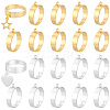 20Pcs 2 Colors Adjustable Brass Finger Rings Setting for Hanging Pendant KK-BBC0027-80-1