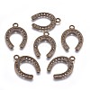 Tibetan Style Alloy Horseshoe Pendants TIBEP-23708-AB-NR-2