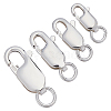 4Pcs 4 Styles 925 Sterling Silver Lobster Claw Clasps STER-ME0001-33S-1