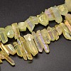 Electroplated Natural Quartz Crystal Beads Strands G-UK0018-02H-1