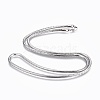 304 Stainless Steel Snake Chain Necklaces NJEW-F248-01C-P-1