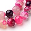Natural Striped Agate/Banded Agate Beads Strands G-D845-01C-10mm-3